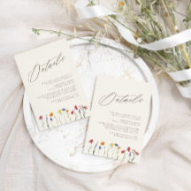 Vibrant Colorful Wildflower Modern Wedding Detail