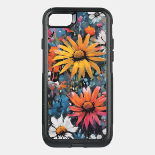 Vibrant Colorful Wildflower Print OtterBox Commuter iPhone SE/8/7 Case