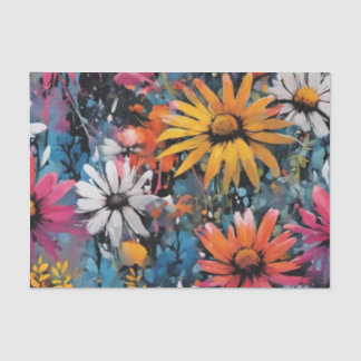 Vibrant Colorful Wildflower Print Tissue Paper