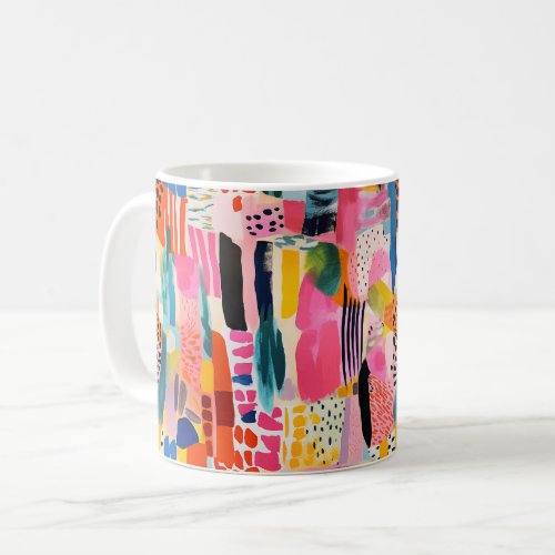 Vibrant Colors Abstract Pattern Coffee Mug