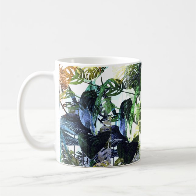 Vibrant Colors Abstract Pattern Design Coffee Mug (Left)