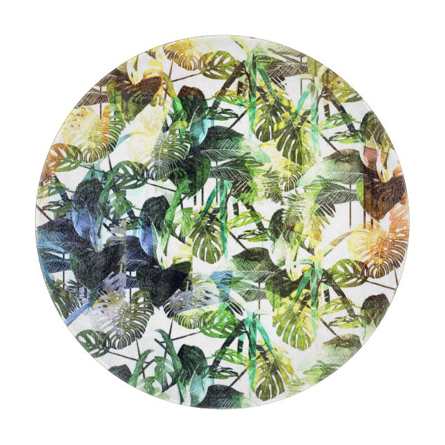 Vibrant Colors Abstract Pattern Design Cutting Board (Front)