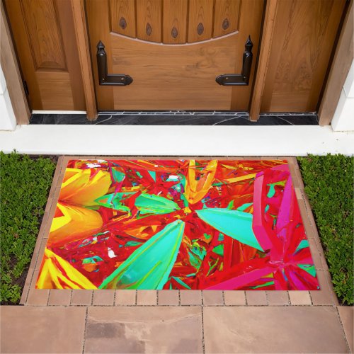 Vibrant Colors Abstract Pattern Doormat