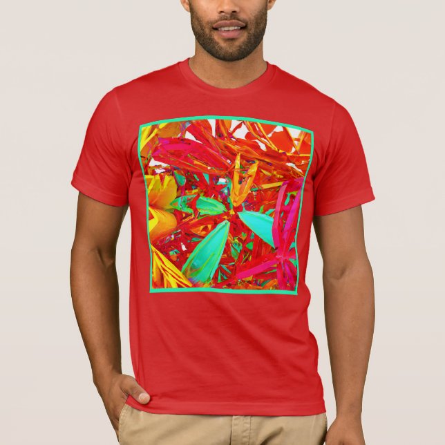 Vibrant Colors Abstract Pattern T-Shirt (Front)