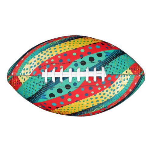 Vibrant colors and patterns in curving shapes football