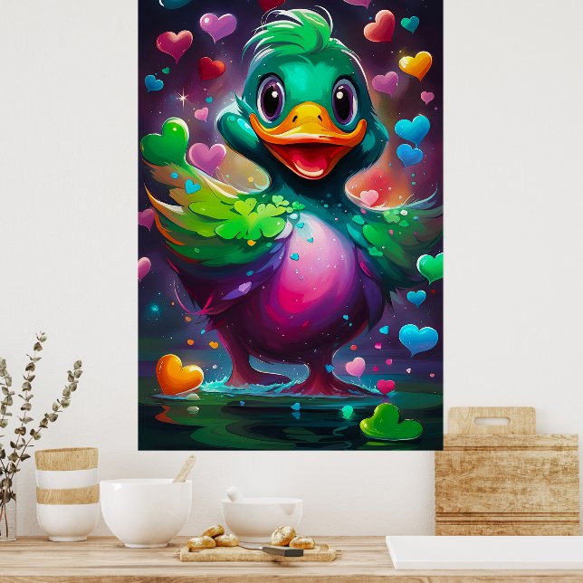 Vibrant colors duck poster (Kitchen)