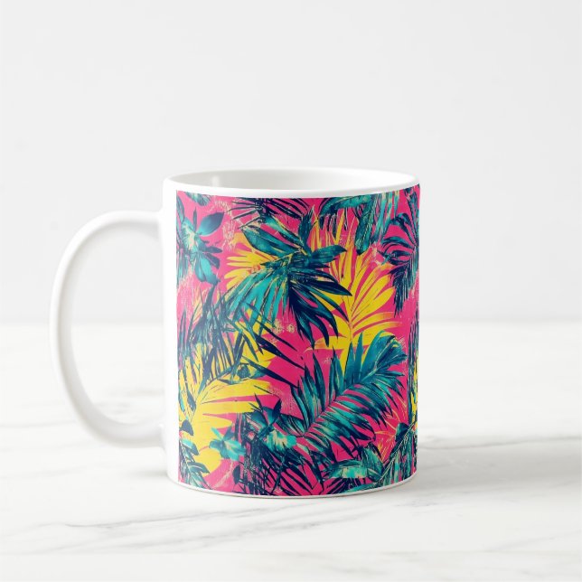 Vibrant Colors Exotic Pattern Coffee Mug (Left)