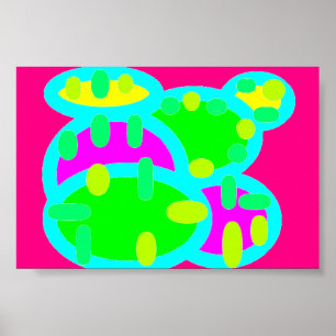 Vibrant colors for kids schools nursery bedroom poster