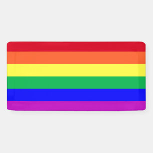 Vibrant Colors Gay Pride Rainbow Flag LGBTQ Ally Banner