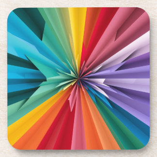 Vibrant Colors Hard Plastic Coaster
