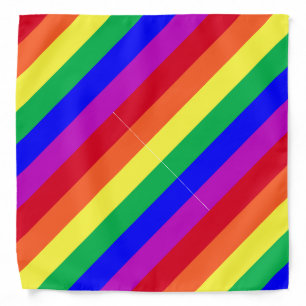 Vibrant Colors LGBT Gay Pride Classic Rainbow Flag Bandana