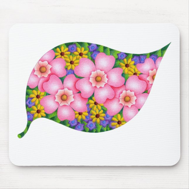 Vibrant colors of flowers. mouse pad (Front)