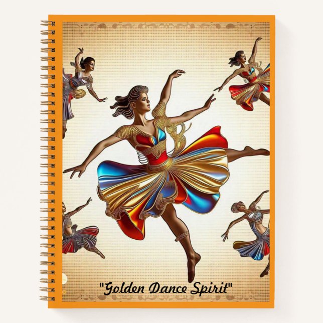 "Vibrant Colors of Movement" Notebook (Front)