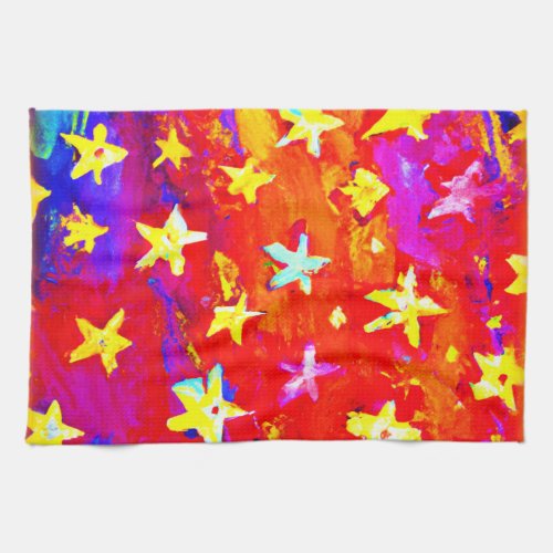 Vibrant Colors of Stars Buy Now Kitchen Towel