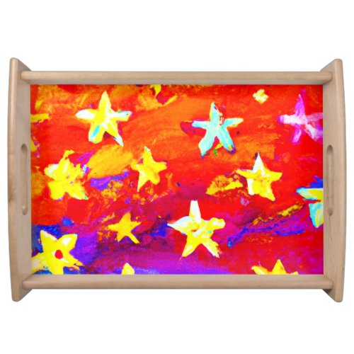 Vibrant Colors of Stars Buy Now Serving Tray