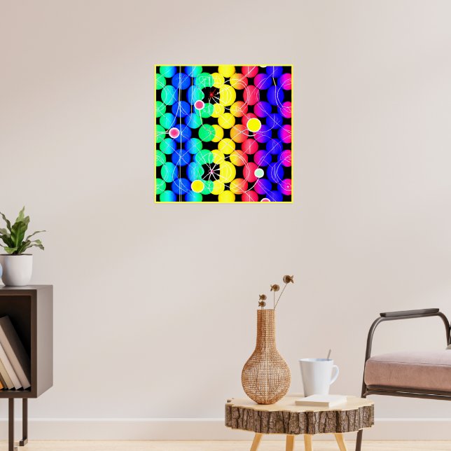 Vibrant Colors pattern  Poster (Living Room 3)