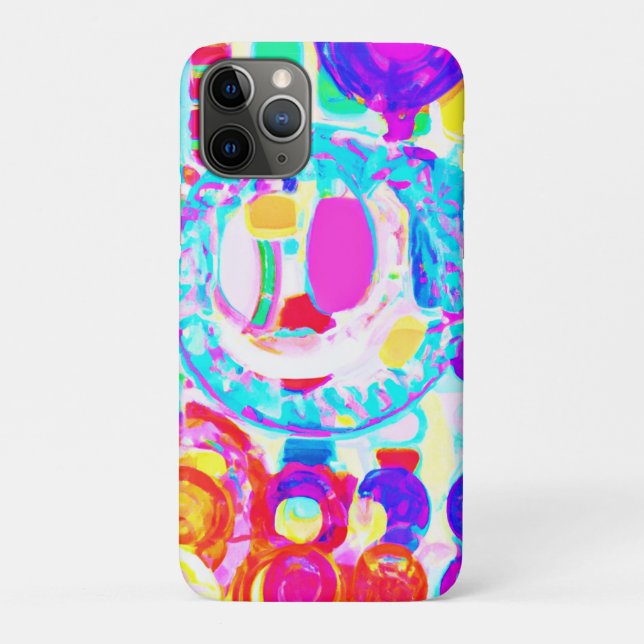 Vibrant Colors Random Pattern Case-Mate iPhone Case (Back)