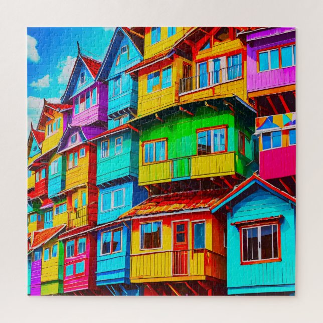 Vibrant Community  Jigsaw Puzzle (Vertical)