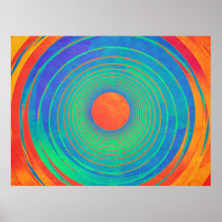 Vibrant Concentric Circles Poster