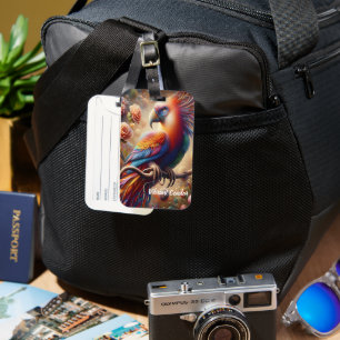 Vibrant Condor Perching Atop Tree Birthday Invite Luggage Tag