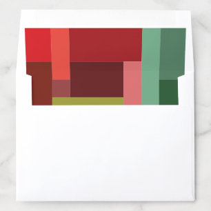 Vibrant Contemporary Color Block Holiday Modern Envelope Liner