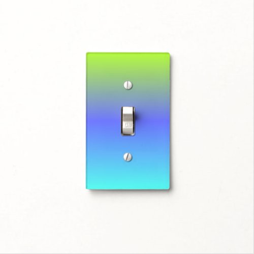 vibrant cool blue green gradient blur light switch cover