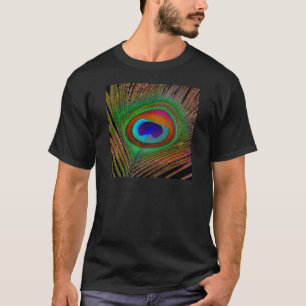 Vibrant Copper Peacock Feather T-Shirt
