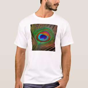 Vibrant Copper Peacock Feather T-Shirt