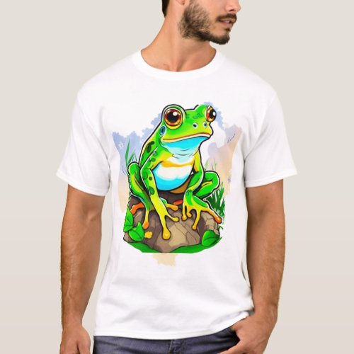 Vibrant Coqui Frog Sticker T_Shirt