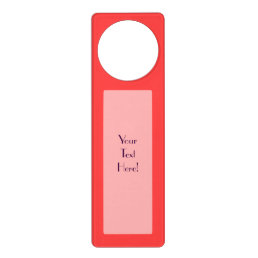 Vibrant Coral Color Decor Customize This Door Hanger