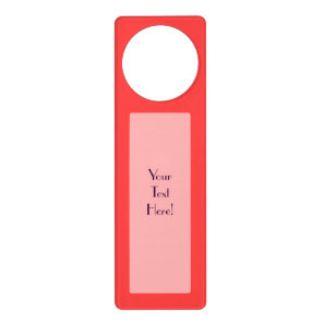 Vibrant Coral Color Decor Customize This Door Hanger