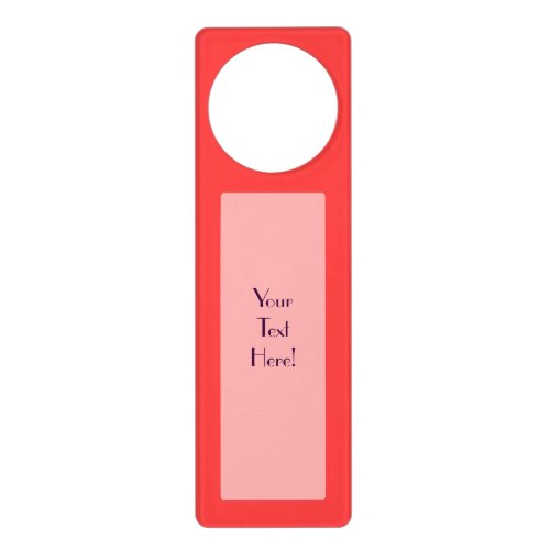 Vibrant Coral Color Decor Customize This Door Hanger