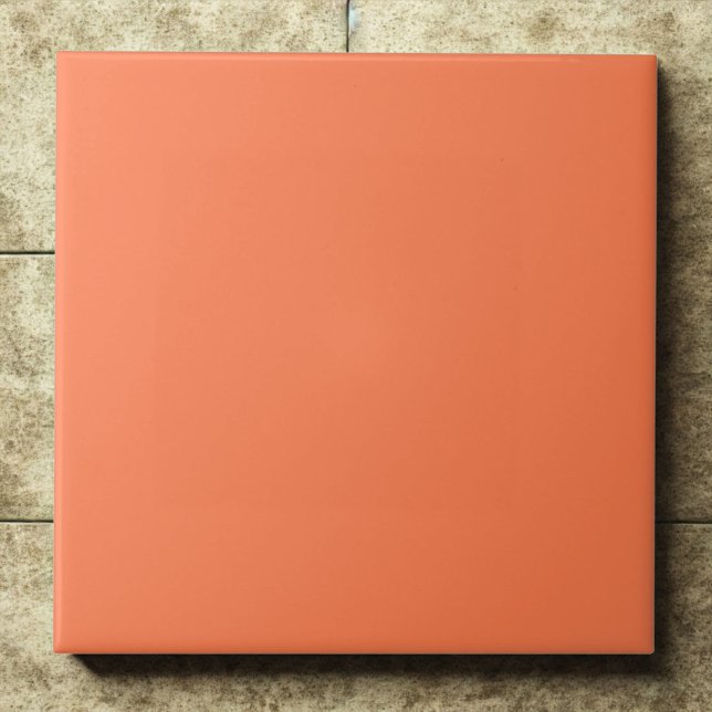Vibrant Coral #ff7f50 Tropical Accent Ceramic Tile (Creator Uploaded)