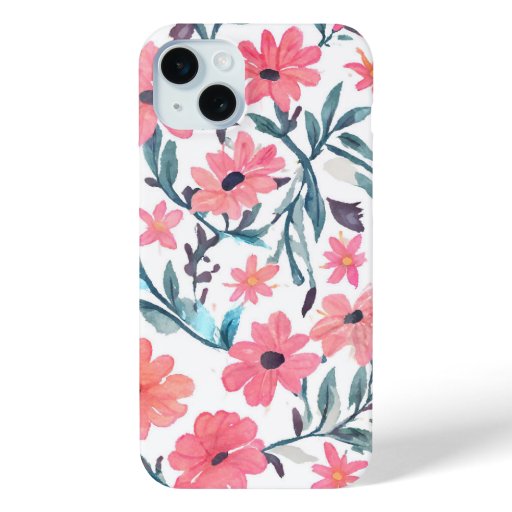 🌺 Vibrant Coral Florals Phone Case 🌿