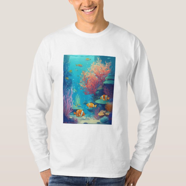 Vibrant Coral Reef T-Shirt (Front)