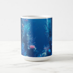 Vibrant Coral Reef Underwater Scene Coffee Mug