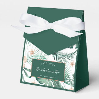 Vibrant Coral Tropical Bachelorette Flask Favor Boxes