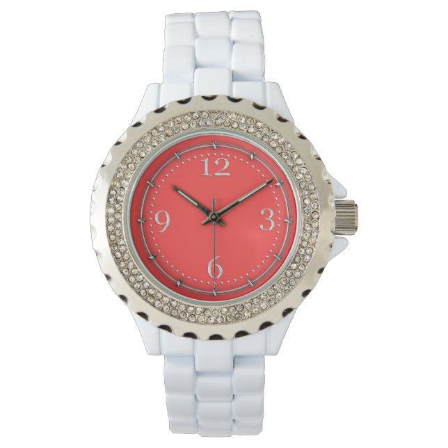 Vibrant Coral Watch Background Accent Color (Front)