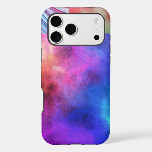 Vibrant Cosmic Rainbow Nebula Abstract Case-Mate iPhone Case (Back)