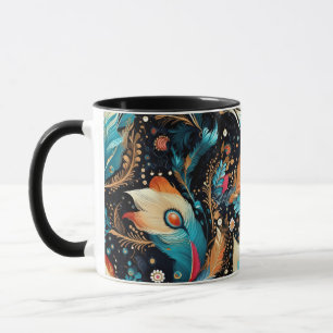 Vibrant Cosmic Rocket Adventure Mug