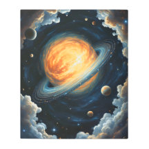 Vibrant Cosmic Scene.Master Bedroom wall art