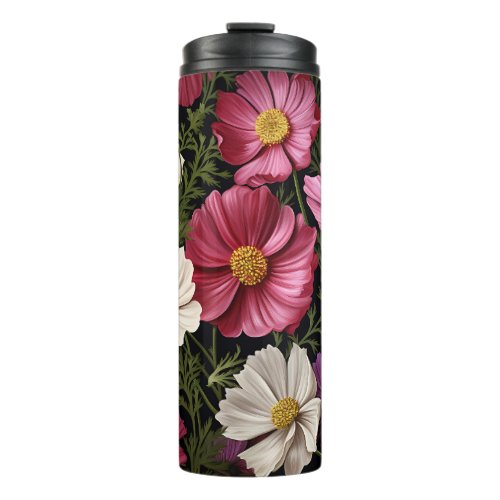 Vibrant Cosmos Flower Tumbler