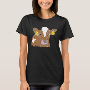 Vibrant Cow Illustration T-Shirt
