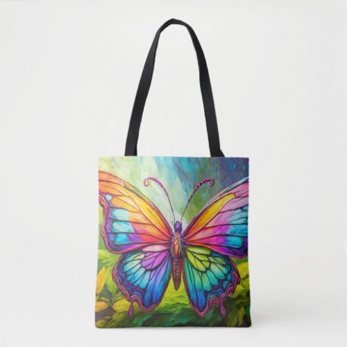 Vibrant Creative Butterfly Art Tote Bag
