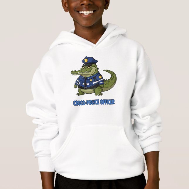 Vibrant Croco Police Charm Hoodie (Front)