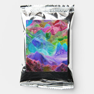 Vibrant Crystal Mountain Abstract Coffee Drink Mix