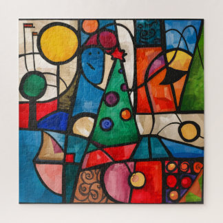  Vibrant Cubist Holiday Jigsaw Puzzle