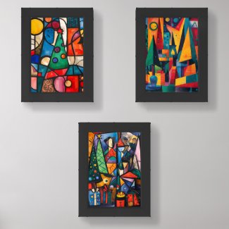 Vibrant Cubist Holiday
