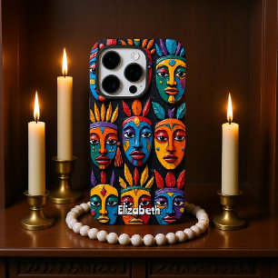 Vibrant Cultural Masks iPhone 16 Pro Case