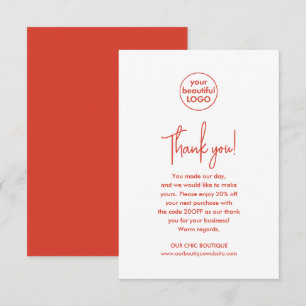 Vibrant Customer Appreciation Business Thank You Card